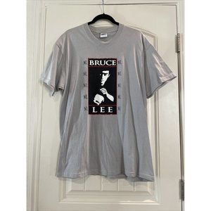 RARE Bruce Lee T-Shirt Gray Size Large By Lee Total Cotton New W/out Tags